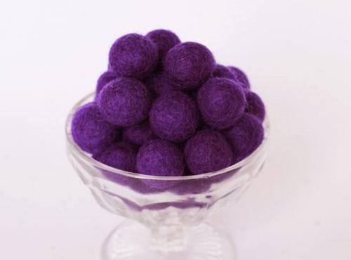 wool felt balls - grape-Cloud Craft
