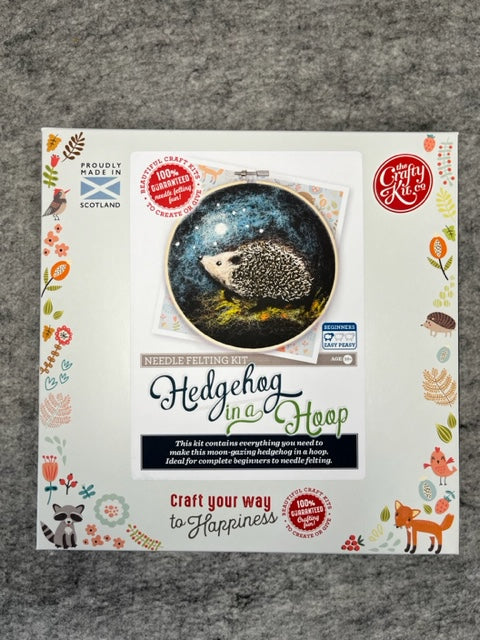 The Crafty Kit Company - Baby Hedgehog Needle Felting Kit