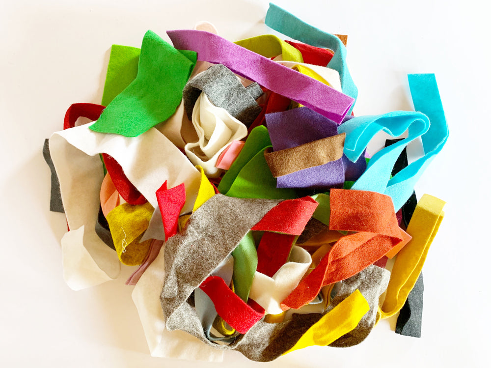 100 wool felt remnants Cloud Craft