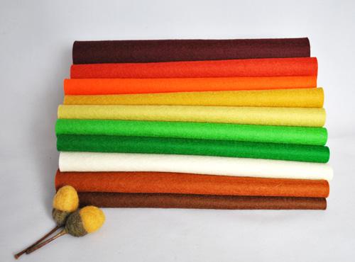 100% Wool felt sheets - 'Harvest' Collection-Cloud Craft