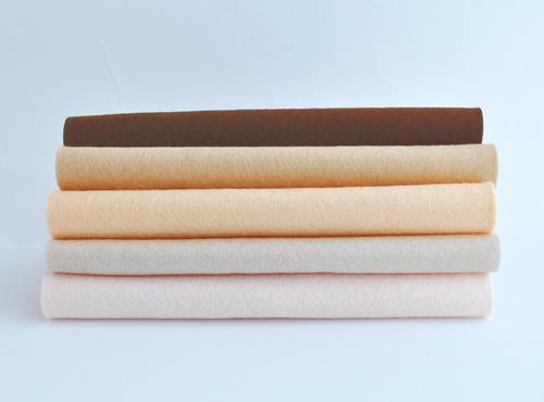 100% Wool felt sheets - 'Nude' Collection-Cloud Craft