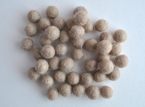 1cm wool felt balls - mink-Cloud Craft