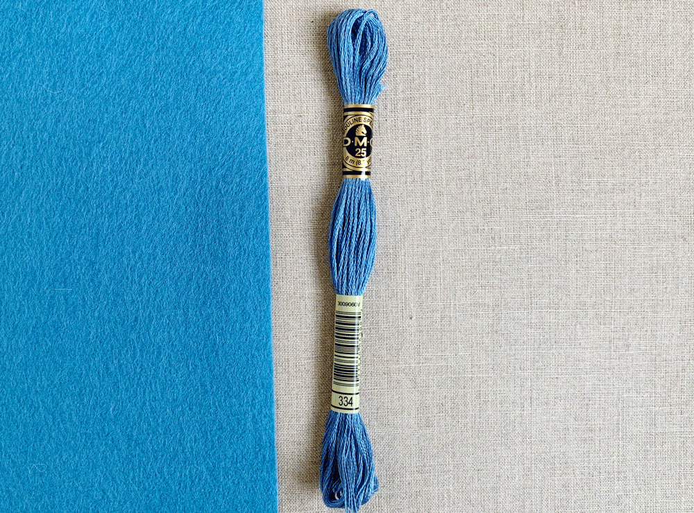 DMC stranded cotton embroidery thread - 334 - matches 'Cowboy Blue'-Cloud Craft