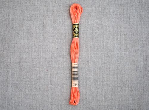 DMC stranded cotton embroidery thread - 3341 - matches 'Scottish Salmon'-Cloud Craft