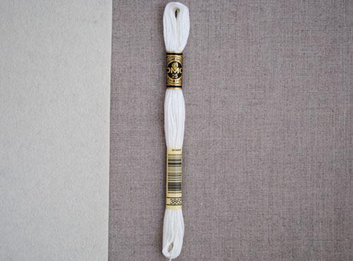 DMC stranded cotton embroidery thread - 3865 - matches 'Just Off-White'-Cloud Craft