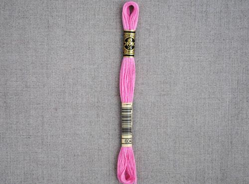 DMC stranded cotton embroidery thread - 604 - matches 'Cherry Blossom'-Cloud Craft