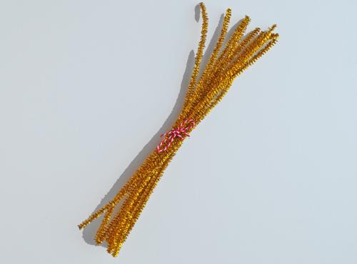 Gold pipe cleaners - set of 10-Cloud Craft