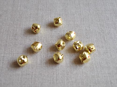 Gold tone bells - pack of 10 (10mm)-Cloud Craft