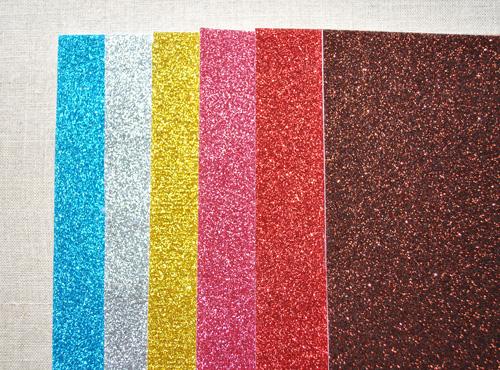 Iron-on vinyl glitter sheet 15x24cm-Cloud Craft