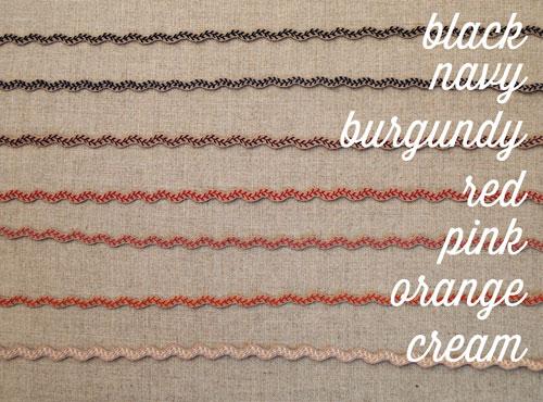 Mini embroidered ric rac trim-Cloud Craft