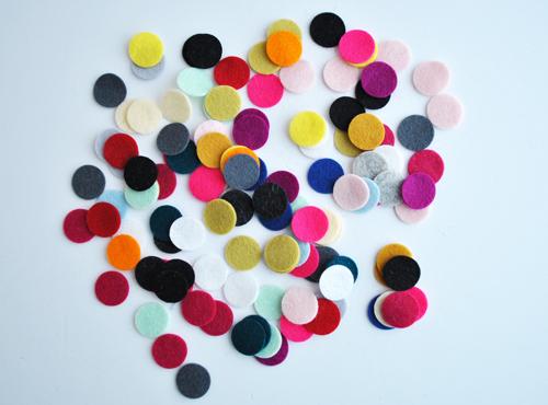 Wool felt circle die cut shapes - choose your colour-Cloud Craft